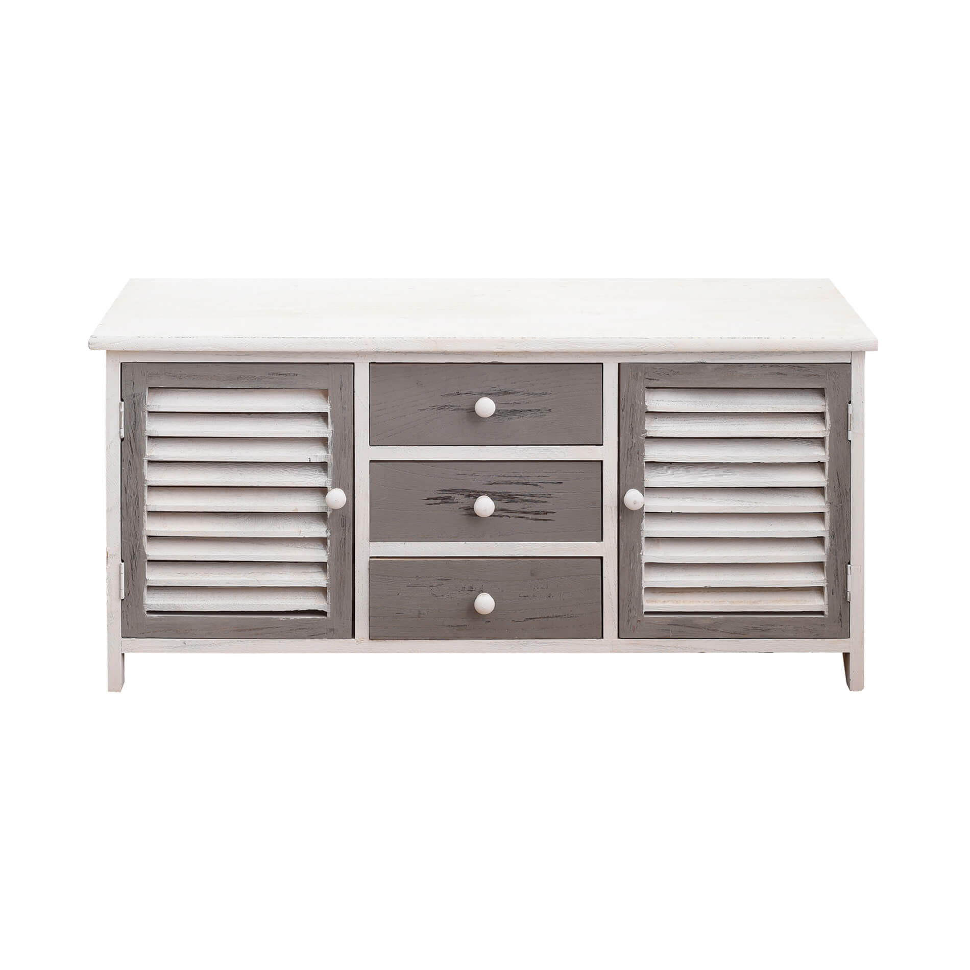 SIDEBOARD Weiß 34/90/44 cm - Weiß, Holz (34/44/90cm) - Mobili Rebecca