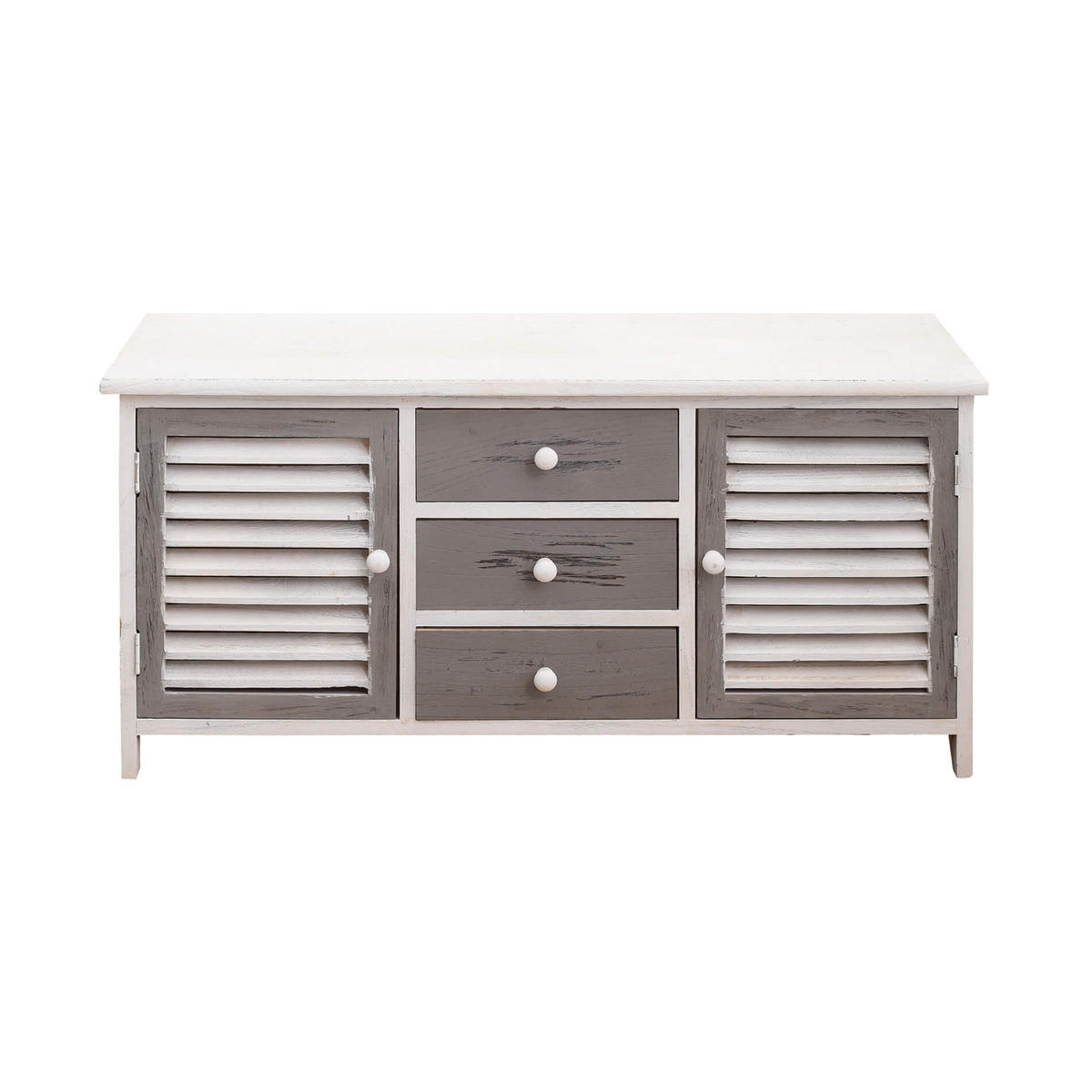 SIDEBOARD Weiß 34/90/44 cm - Weiß, Holz (34/44/90cm) - Mobili Rebecca