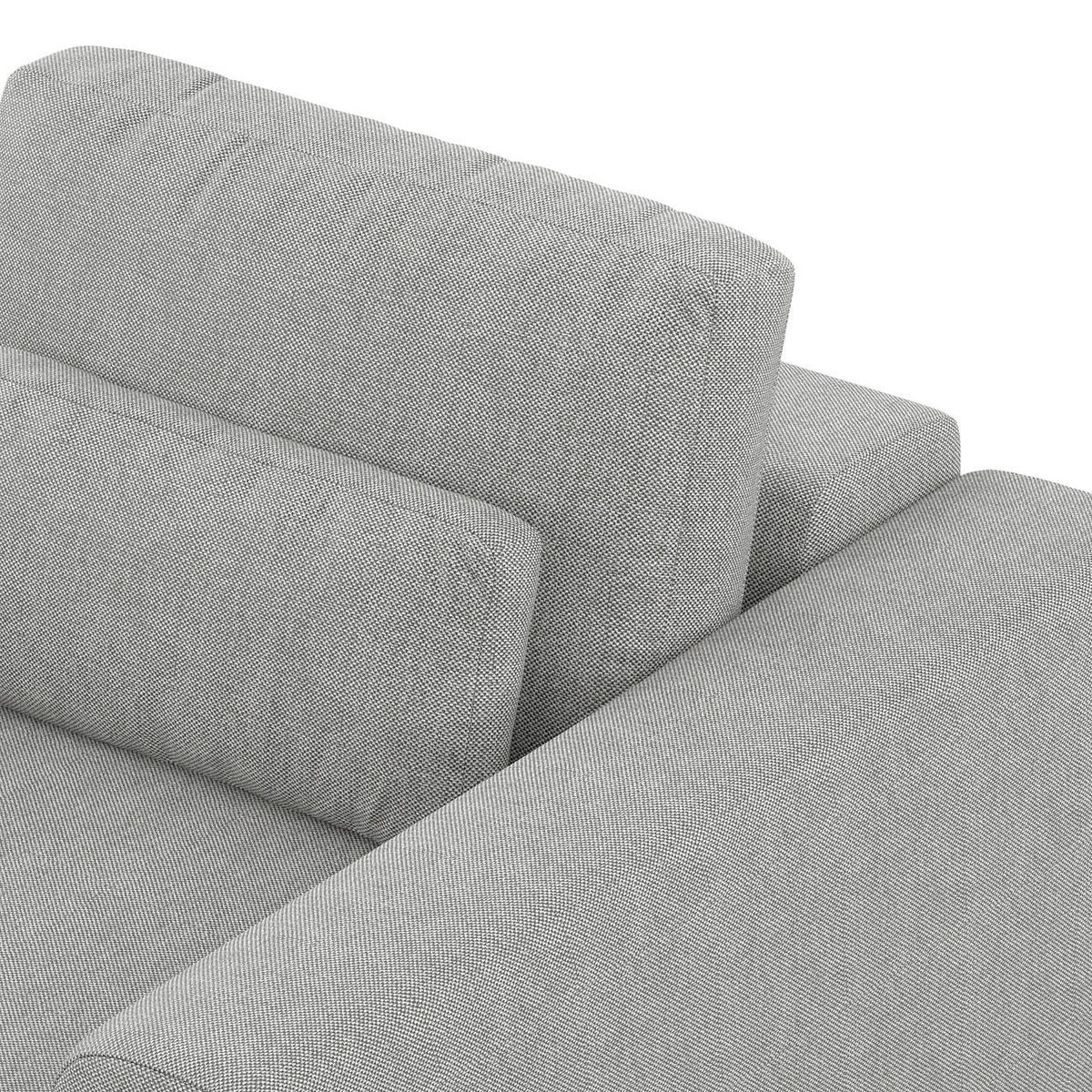 2-SITZER SOFA - Hellgrau/Schwarz, Kunststoff/Textil (182/80/117cm) - home24