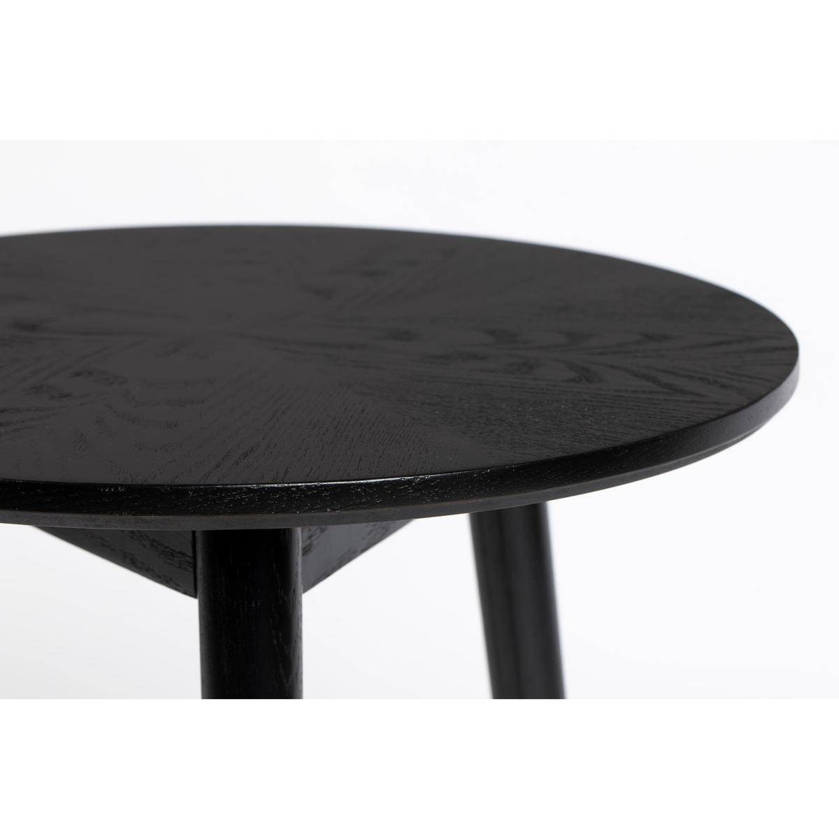 BEISTELLTISCH Fabio Rund 50x50 cm Schwarz - Schwarz, Holz (50/50/50cm) - Housecraft Living
