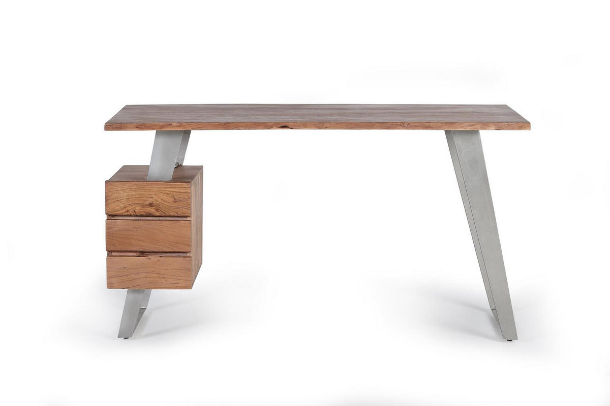 SCHREIBTISCH aus Akazienholz - Braun, Holz (147/63/80cm) - Giner y Colomer