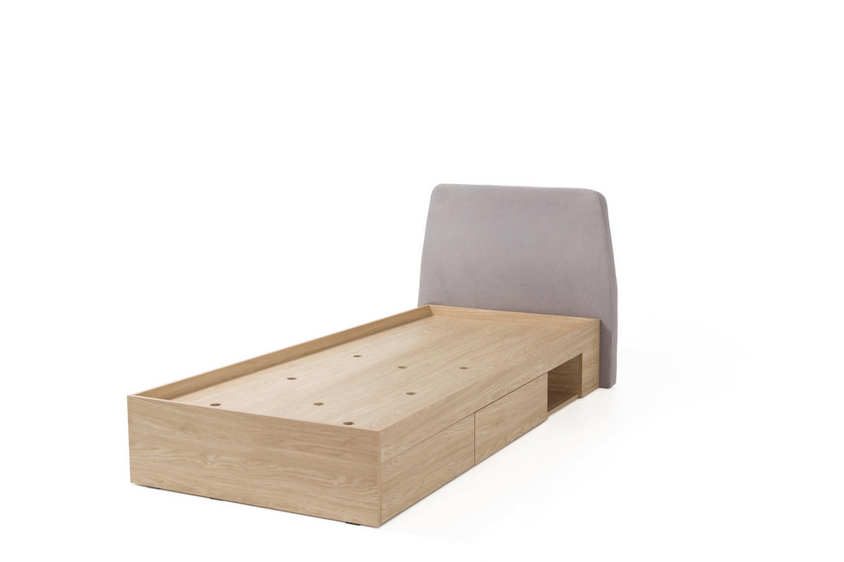 RAHMENBETT – 212 x 107 cm – ALESSIO System – Alteiche - Eichefarben, Holzwerkstoff - hi-markt