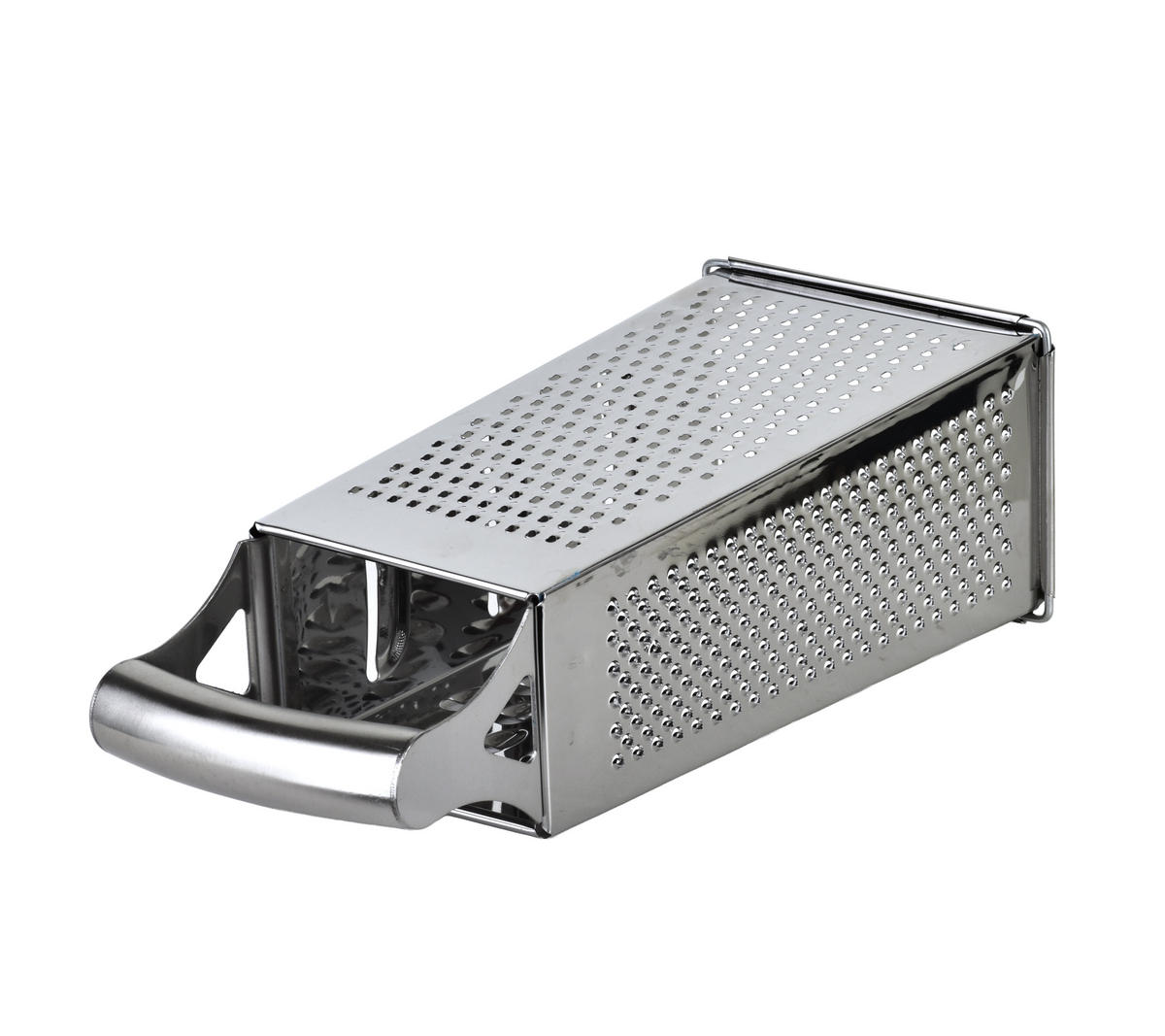 KÜCHENREIBE Basic Kitchen silberfarben 10/8/25 cm Metall - Silberfarben, Metall (8/25/10cm) - Mondex