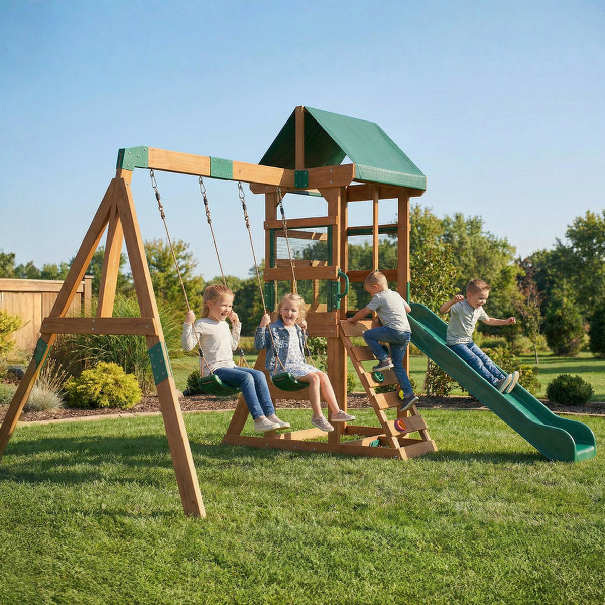 RUTSCHE DE-09355 Grün - Grün, Holz (284/233/315cm) - ComfortXL