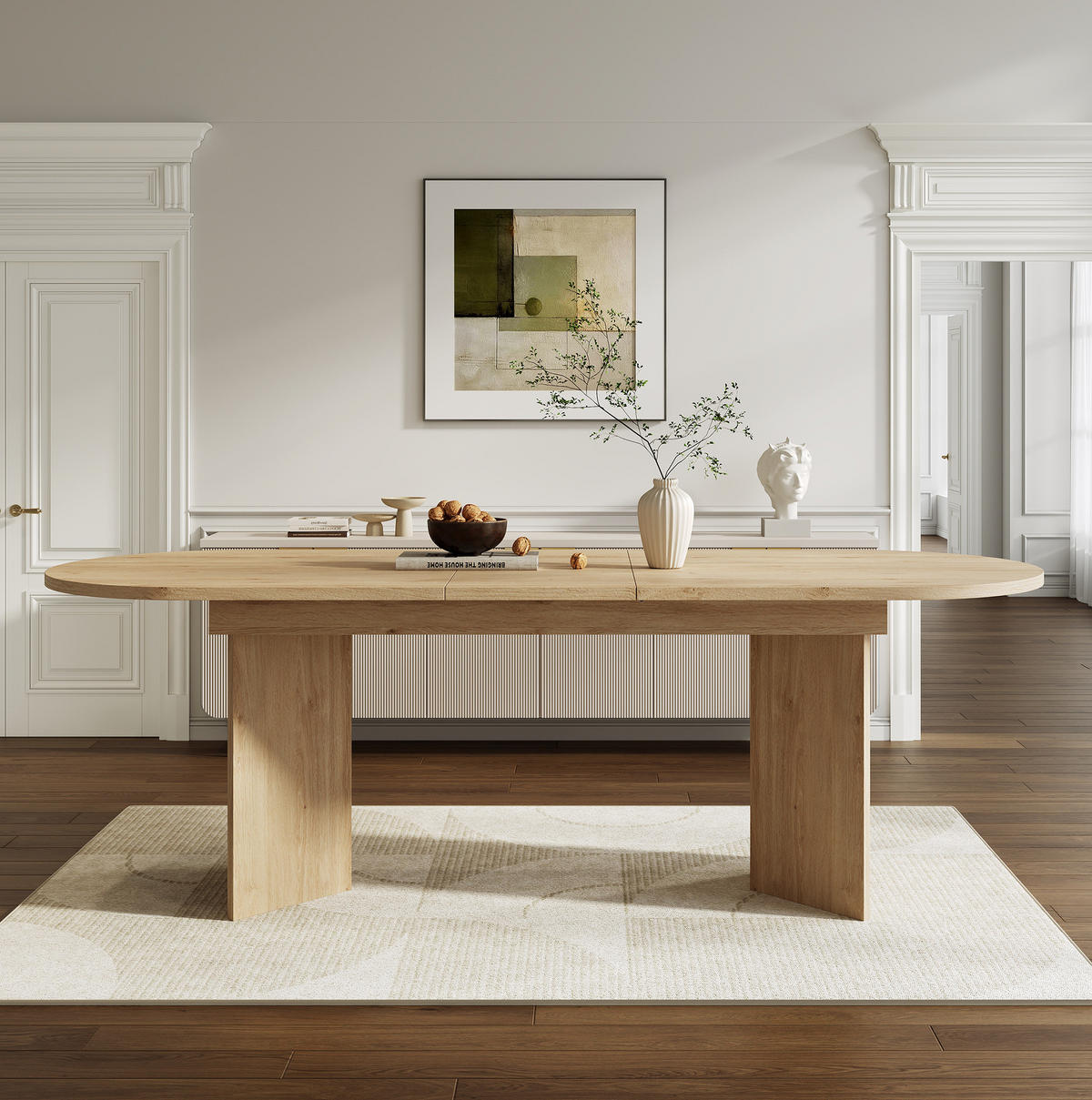 ESSTISCH 160/200/90 cm Eiche aus MDF mit Ausziehfunktion - Eichefarben, Holzwerkstoff (200/90/75cm) - OKMYHOME
