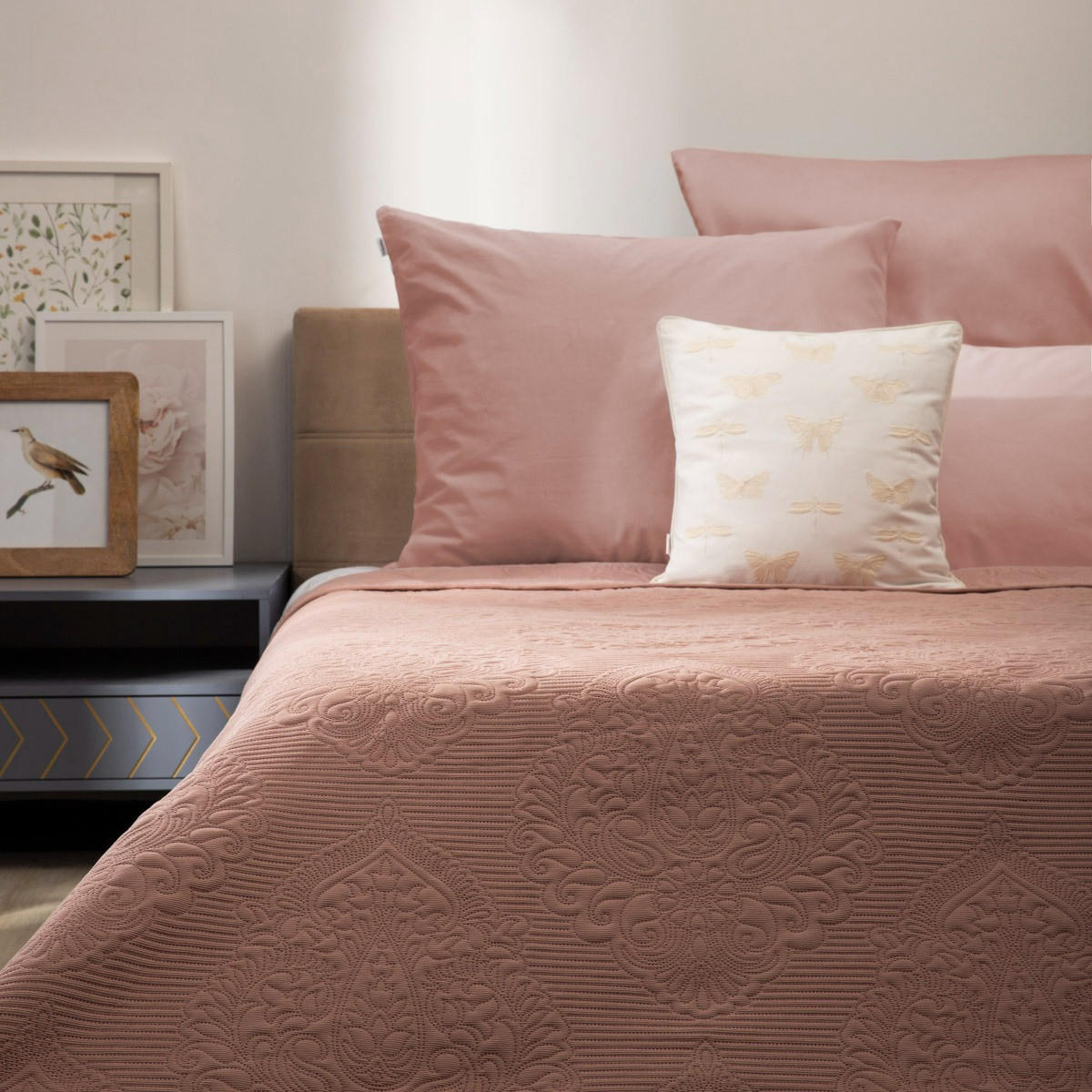 TAGESDECKE Lipari hellrosa 200/220 cm - Hellrosa, Textil (200/220cm) - Homla
