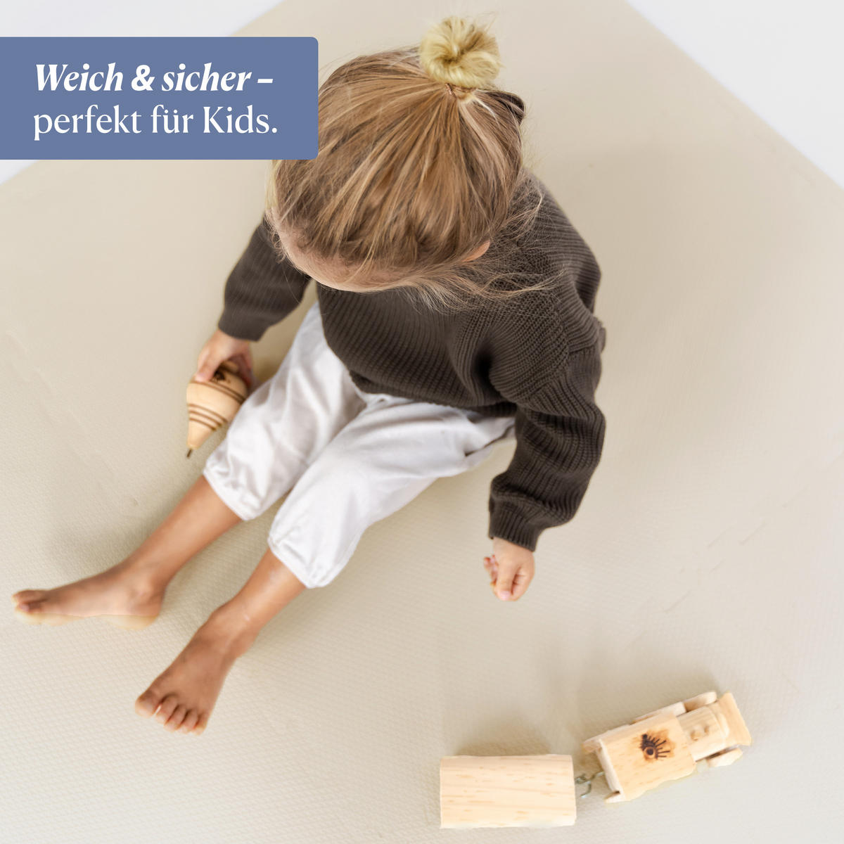 SPIELMATTE Classic Clay beige 131x131 - Beige, Kunststoff (131/131cm)