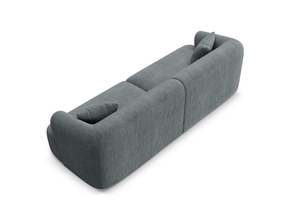 MODULARES-SOFA Campi aus Cord dunkelgrau 4 Sitzplätze - Dunkelgrau, Textil (90/70/255cm) - Cosmopolitan Design