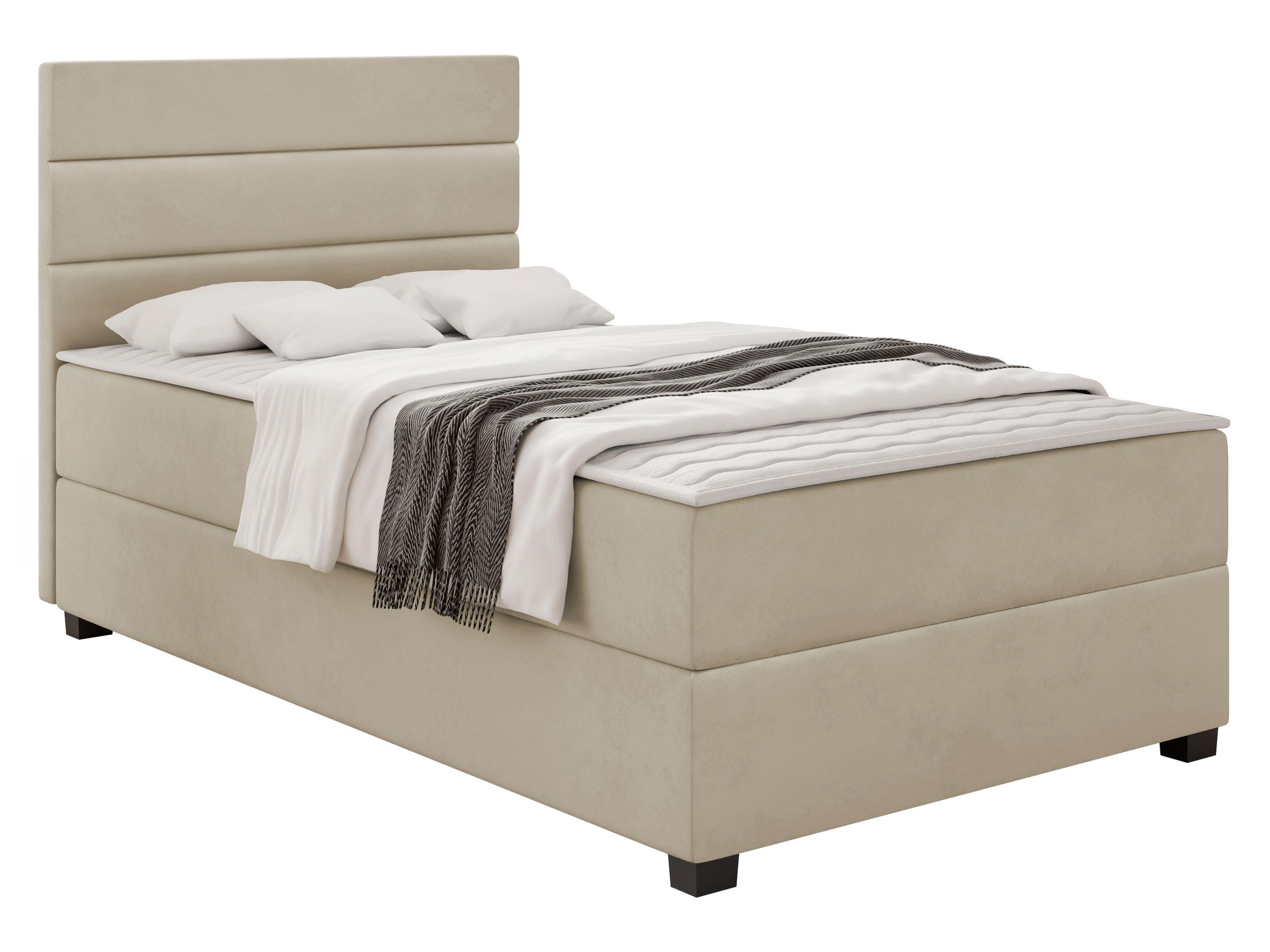 BOXBETT Elen - Beige/Schwarz, Holz/Holzwerkstoff (90/200cm) - MIRJAN24