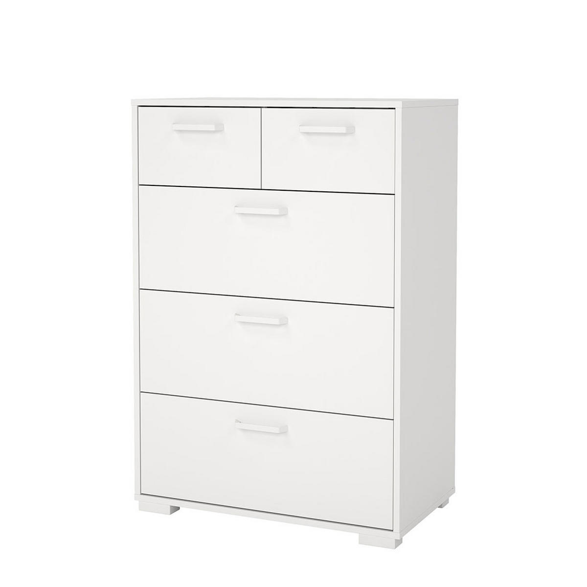 KOMMODE, Sofia, Weiß, Holzwerkstoff, 71 x 40 x 102 cm - Weiß, Holzwerkstoff (71/102/40cm) - ebuy24