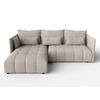 ECKSOFA L Form Gaziante Beige 245/182/83 cm – mit Bettkasten - Beige/Schwarz, Kunststoff/Textil (245/182cm) - AX Living