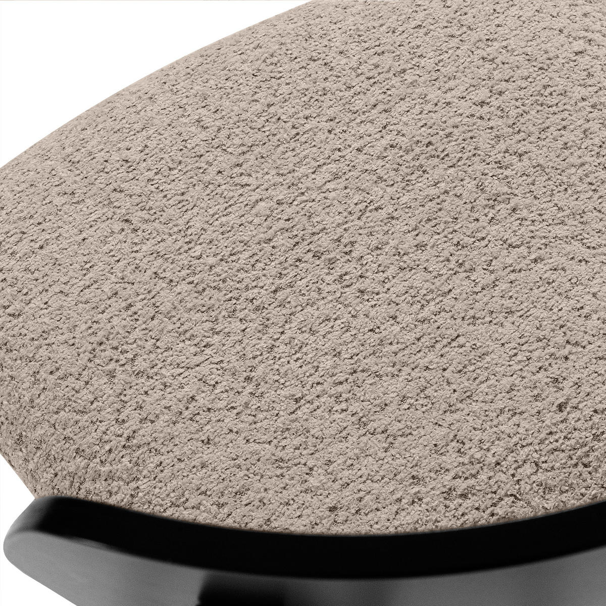 HOLZSTUHL VINIS Esszimmerstuhl, 2-er Set, Bouclé - Beige/Schwarz, Holz/Textil (47/80.5/45cm) - KONSIMO®