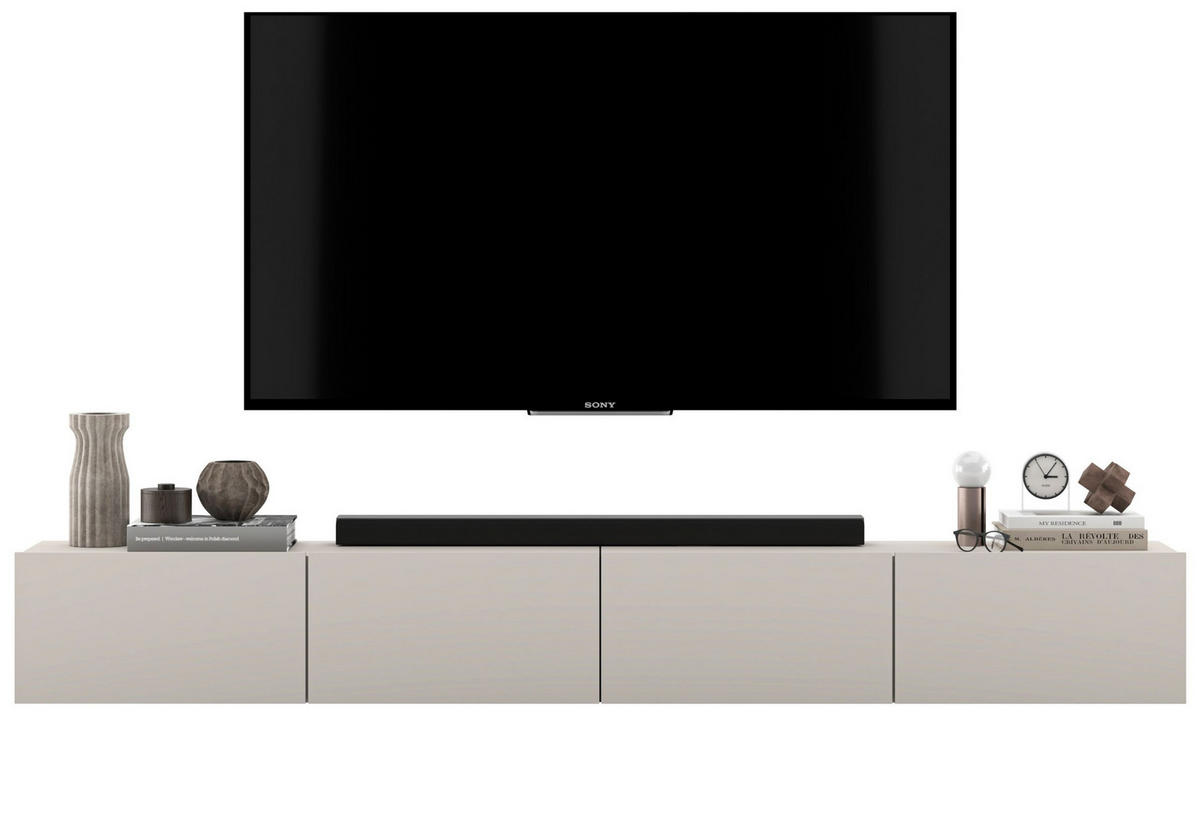 TV-LOWBOARD 2-er Set Enjoy Kaschmir Matt 120 cm - Kaschmir, Holzwerkstoff (240/30/35cm) - Meble Lindner