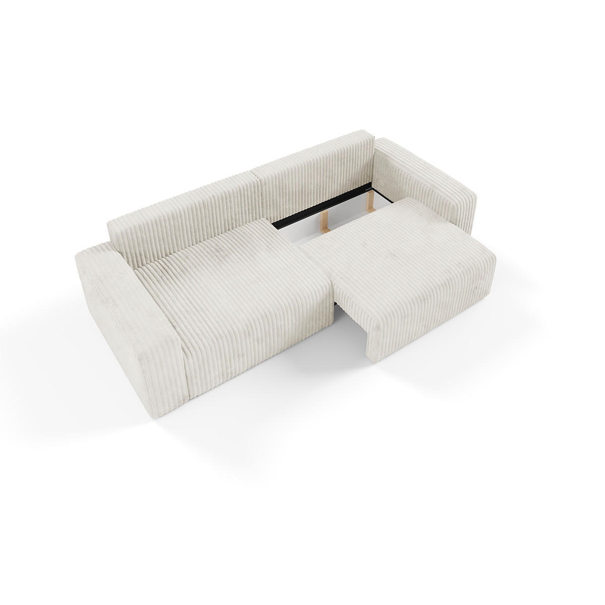SOFA Angela 3 Sitzplätze Weiß - Weiß, Holz (252/86/105cm) - Petits-meubles
