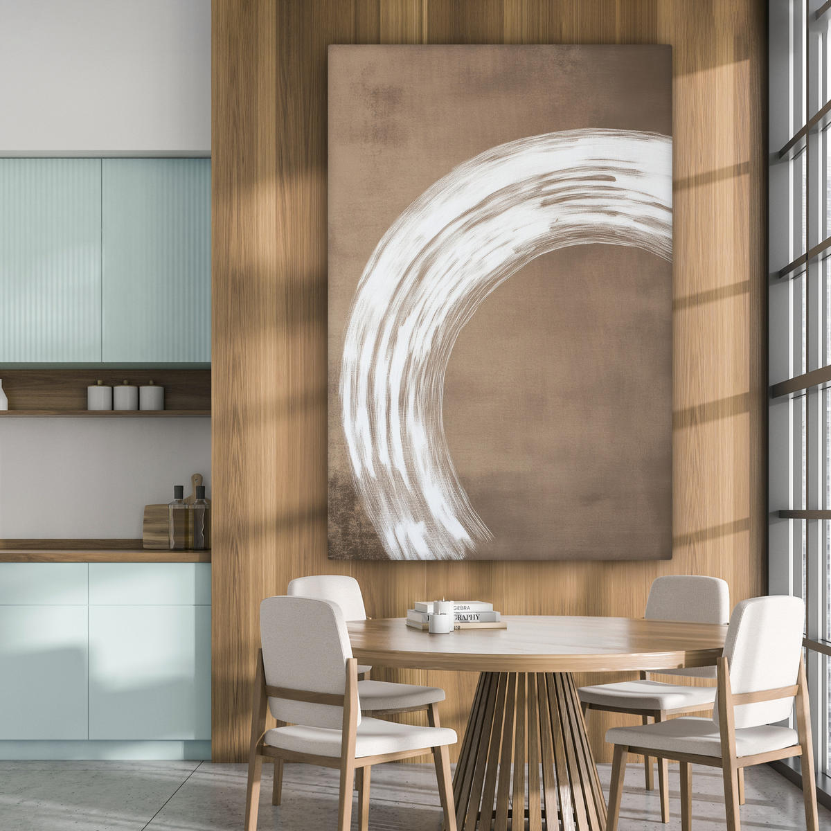 OBRAZ NA PLÁTNĚ Barva - hnědá - Japandi 90x140 cm - měděná, textil (90/140cm) - MuchoWow