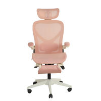 DREHSTUHL 67/67/129 cm pink aus Mesh mit klappbarer Rückenlehne und Taillenstütze - Pink, Textil (62/129/48.5cm) - OKWISH