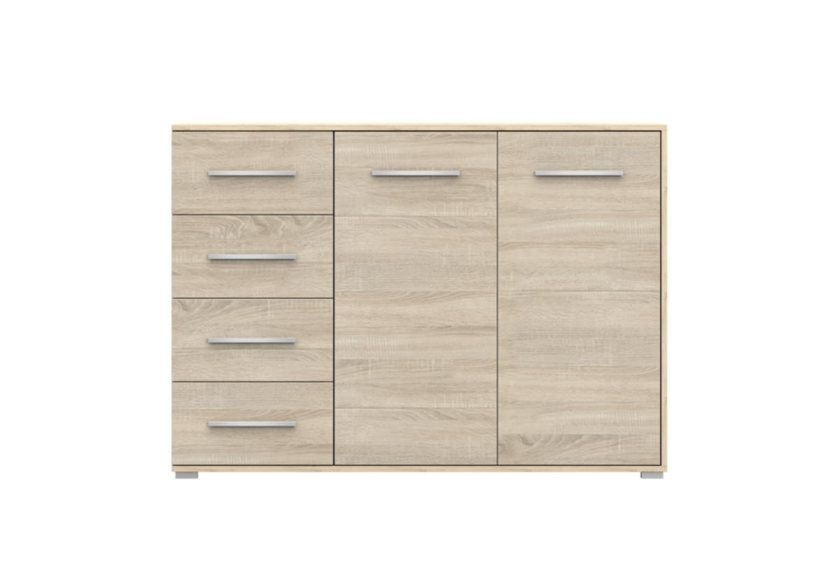 KOMMODE - Highboard IRYS 01 2D4S Artisan + Sonoma - Eiche Artisan/Sonoma Eiche, Holzwerkstoff (135/95/45cm) - Möblo