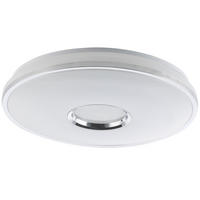 LED DECKENLEUCHTE Metall Weiß Chrom - Weiß, Kunststoff/Metall (49/49/7.8cm) - Globo Lighting