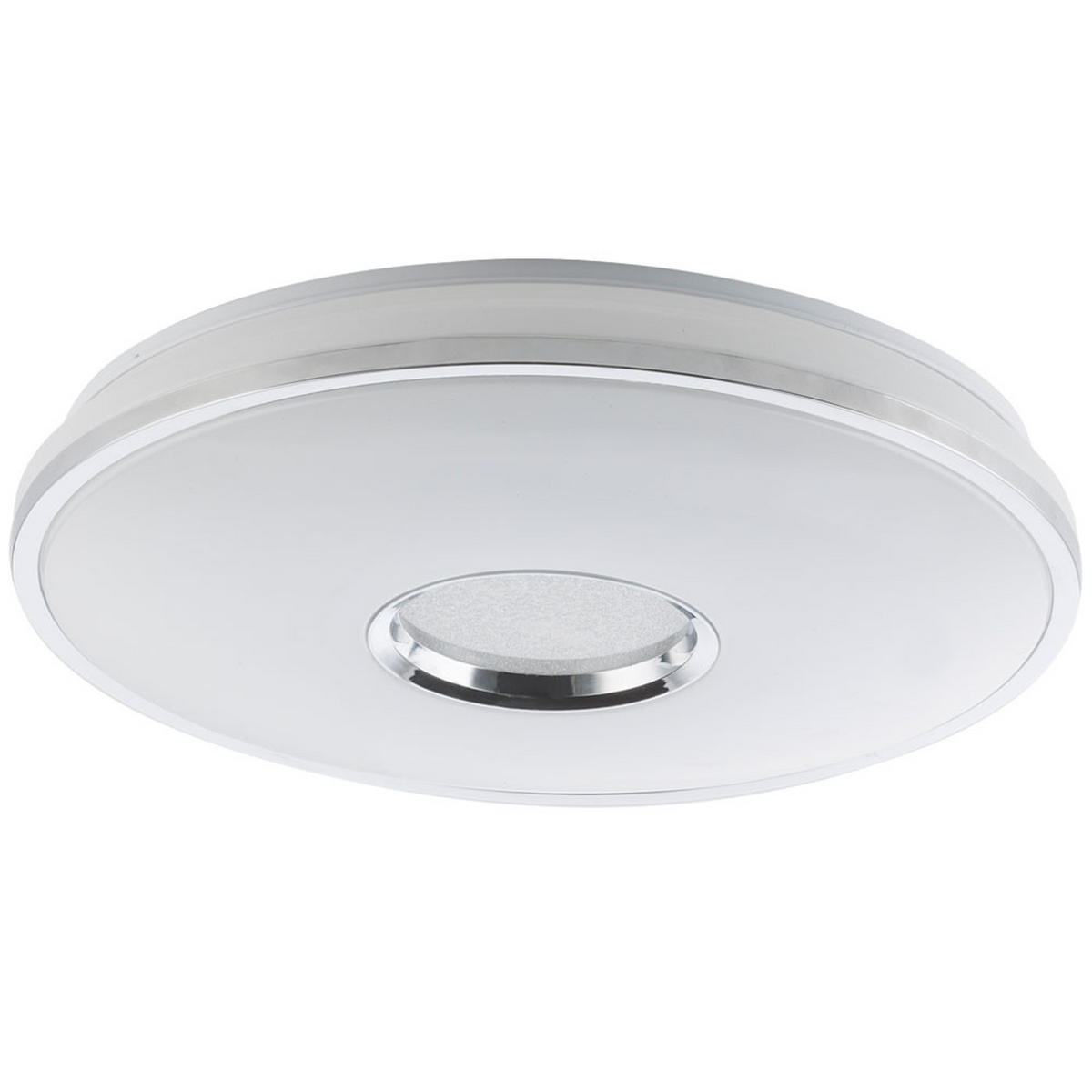 LED DECKENLEUCHTE Metall Weiß Chrom - Weiß, Kunststoff/Metall (49/49/7.8cm) - Globo Lighting