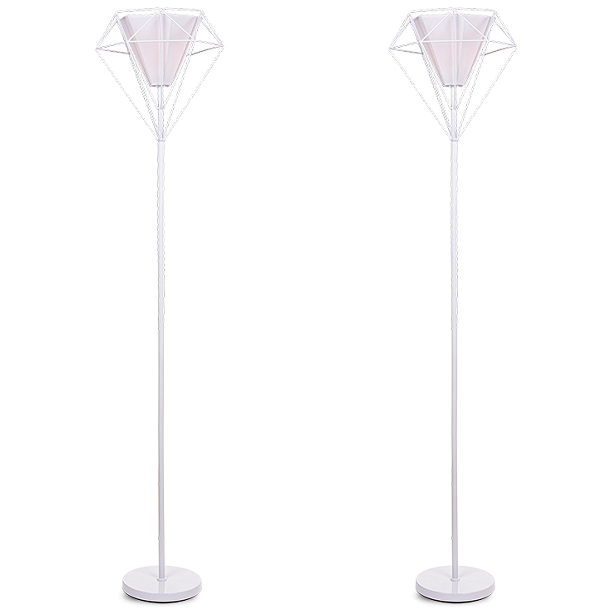 Konsimo® Stehleuchte Weiß 37x175x37 cm