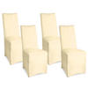 STUHLHUSSE Leona Stretch Bankett 95x45cm Ecru (4tlg) - Beige, Textil (45/95cm) - Beautissu 