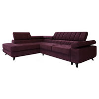 ECKSOFA Nord Premium, Seite: Links - Anthrazit/Violett, Holz/Textil (264/203cm) - MIRJAN24