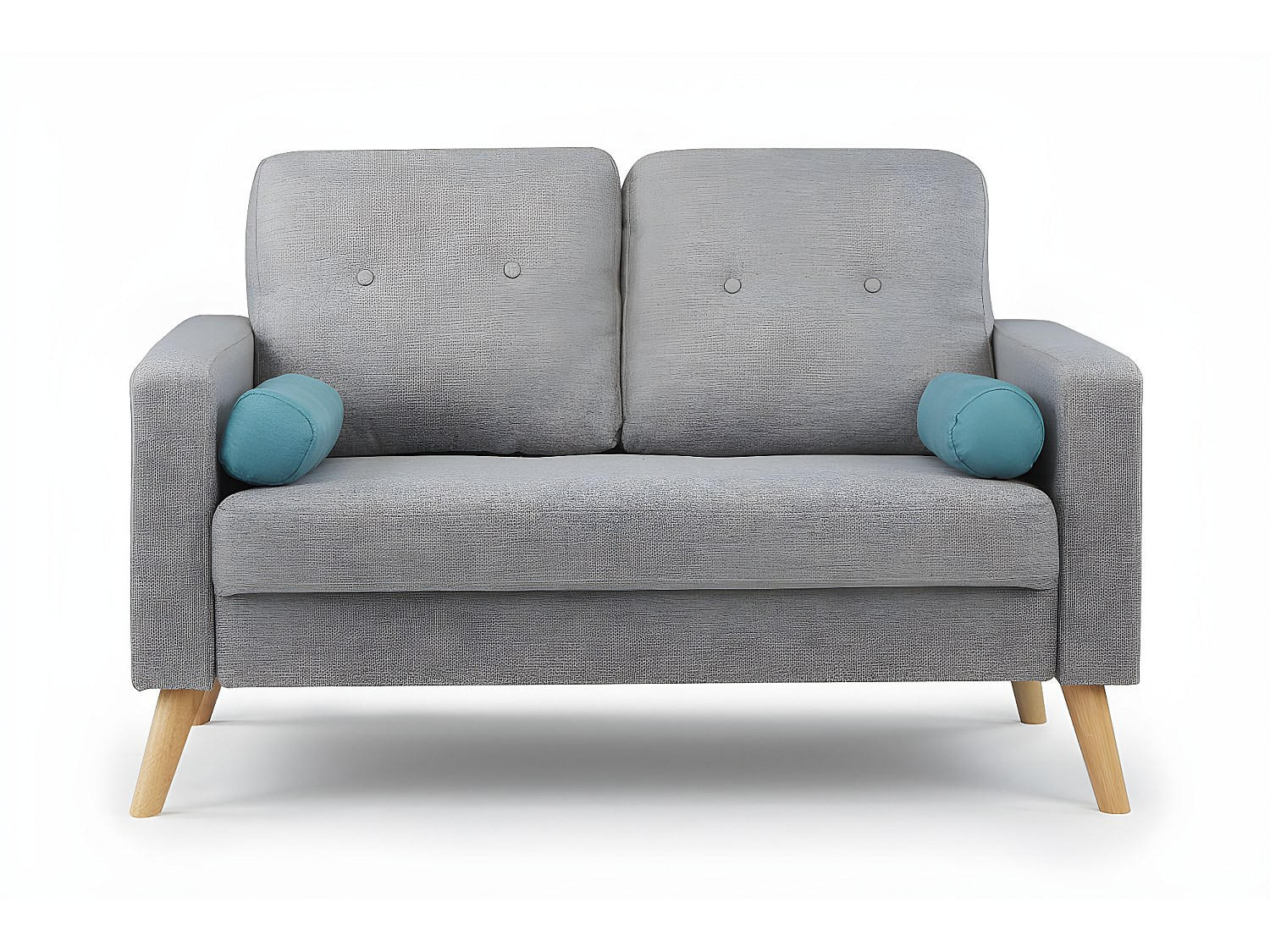 SOFA - 2 Personen - stoff - grau Tatum - Grau, Textil (130/83/81cm) - Vente-Unique