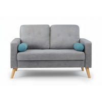 SOFA - 2 Personen - stoff - grau Tatum - Grau, Textil (130/83/81cm) - Vente-Unique