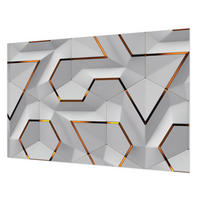 FOTOTAPETE 104x70 cm - Dreidimensionale Muster - Weiß, Textil (104/70cm) - Wallfluent