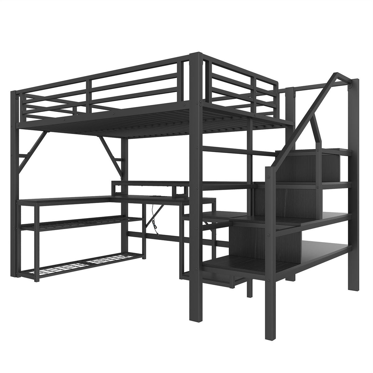 HOCHBETT Eisen 140/200 cm Schwarz - Schwarz, Metall - Raumix