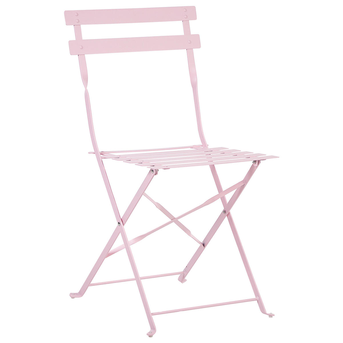 BALKONSET 2-Sitzer pastellrosa zusammenklappbar Fiori - Pink, Metall - Beliani