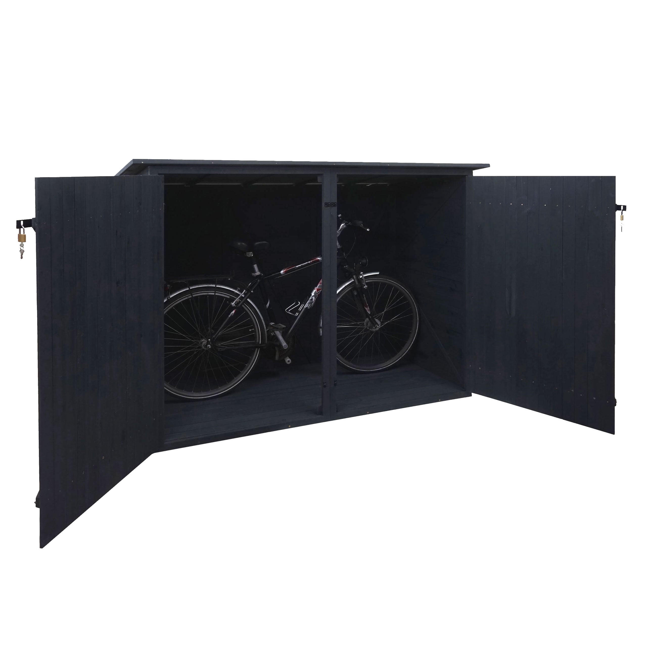 FAHRRADGARAGE 1er 152x184x98cm Anthrazit - Anthrazit, Holz (184/152/98cm) - PROREGAL