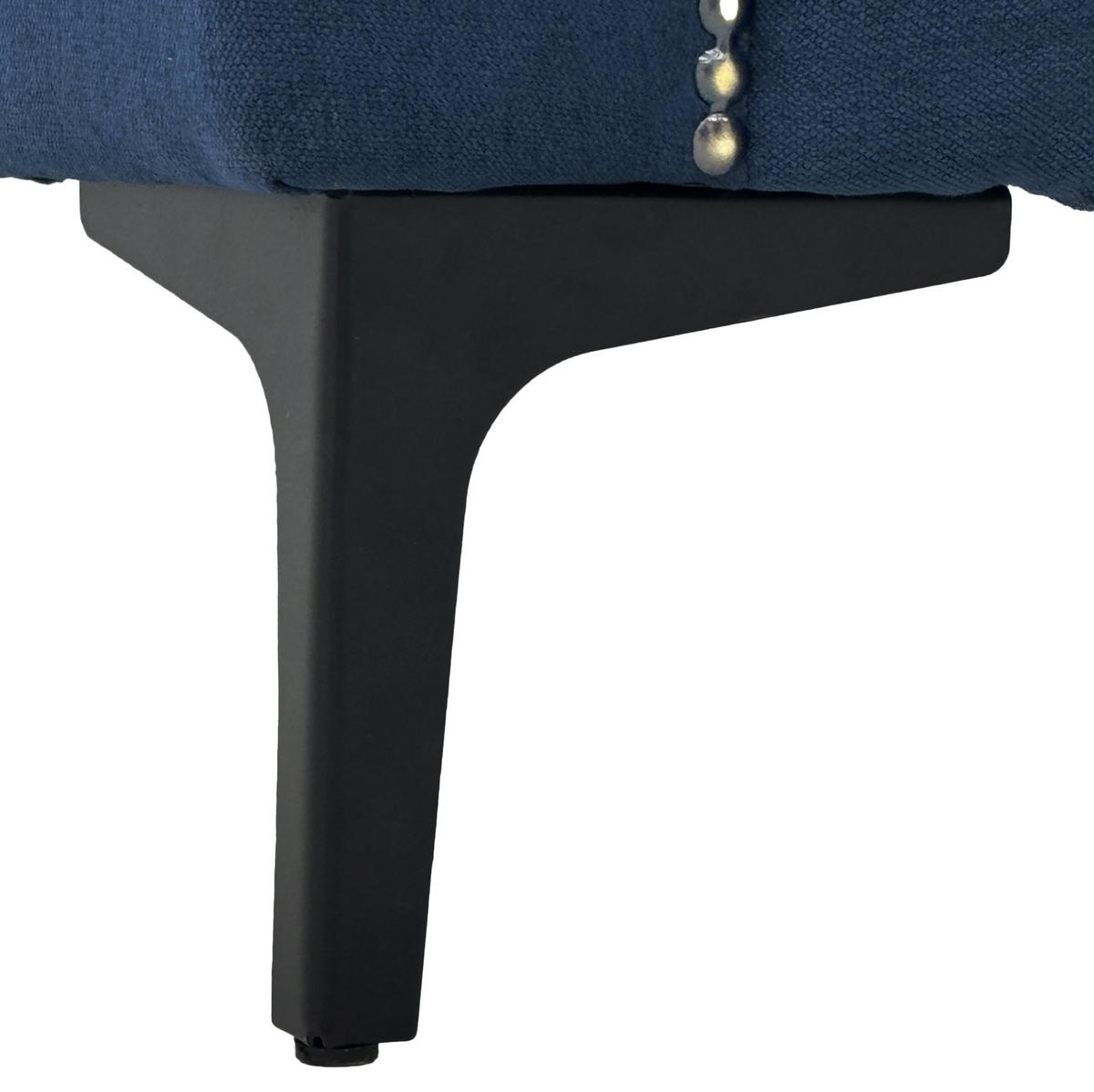 2-SITZER 172/72/82 cm blau aus Holz mit Federkern und Metallfüßen - Blau, Textil (73.5/81.5/172cm) - OKWISH