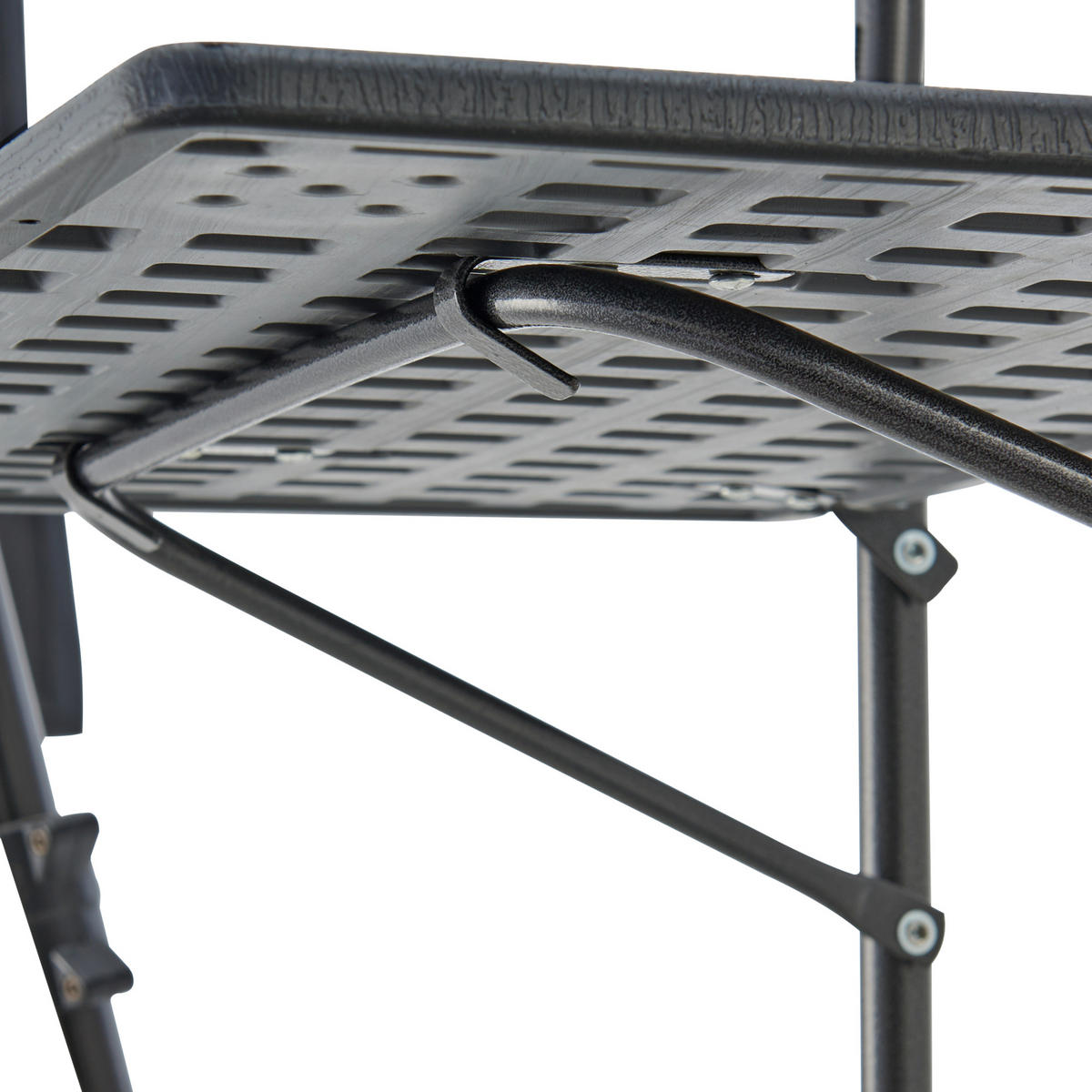 BALKONHÄNGETISCH Badolato - Dunkelgrau, Metall (60/60/83.5cm) - [en.casa]