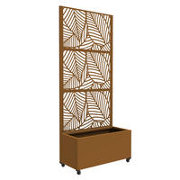 KVETINOVÝ KÔŠ Surnskoki - hnedá, kov (82/190/38cm) - casa.pro