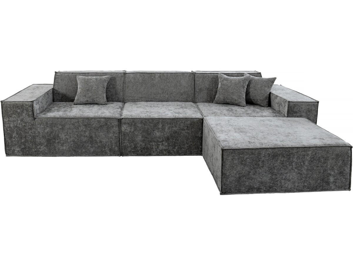EINZELSOFA lusso Grau - Grau, Textil (100/70/300cm) - Habitat Garten