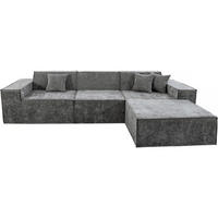 EINZELSOFA lusso Grau - Grau, Textil (100/70/300cm) - Habitat Garten