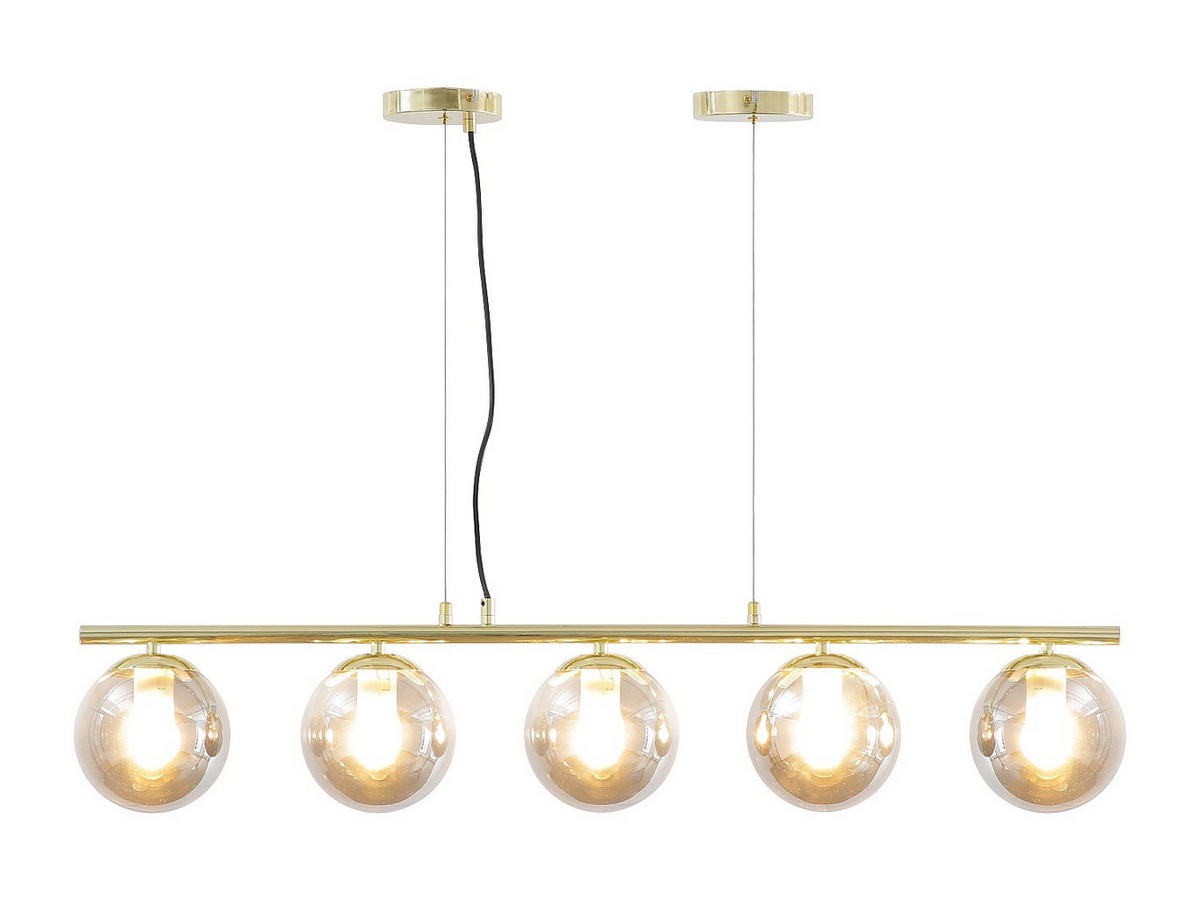 DECKENLEUCHTE - 100 cm x 15 cm - metall - grau, goldfarben Sofia - Goldfarben/Grau, Metall (15/100/120cm) - Vente-Unique