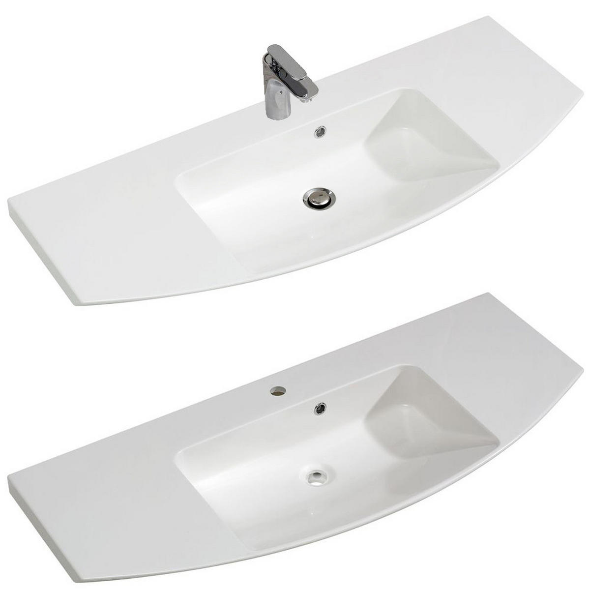 WASCHTISCH Cervia-66 - Braun, Holzwerkstoff (121/48/51cm) - Lomado