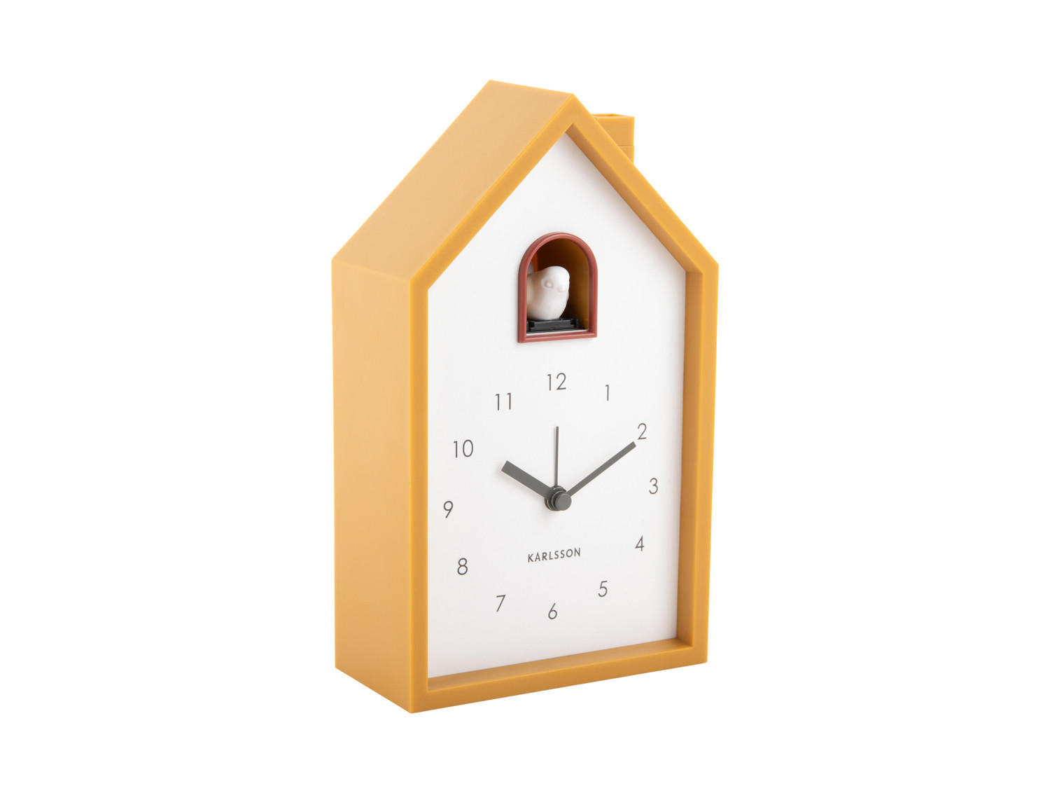 WECKER Modern Cuckoo 12/12/20 cm - Currygelb, Kunststoff (12/20/12cm) - Karlsson