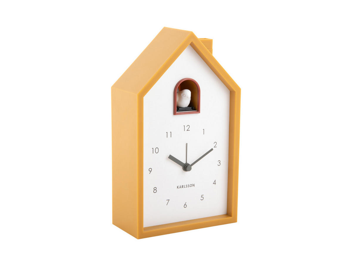 WECKER Modern Cuckoo 12/12/20 cm - Currygelb, Kunststoff (12/20/12cm) - Karlsson
