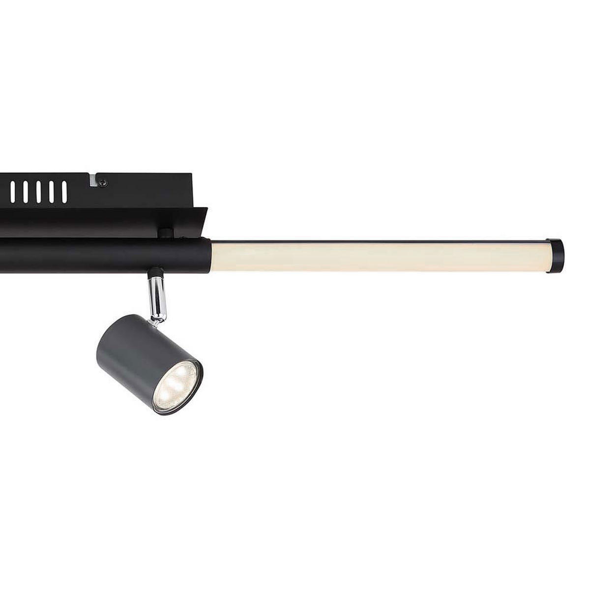 LED DECKENLEUCHTE Metall Grau bewegliche Spots - Grau, Metall (80.4/8/17cm)