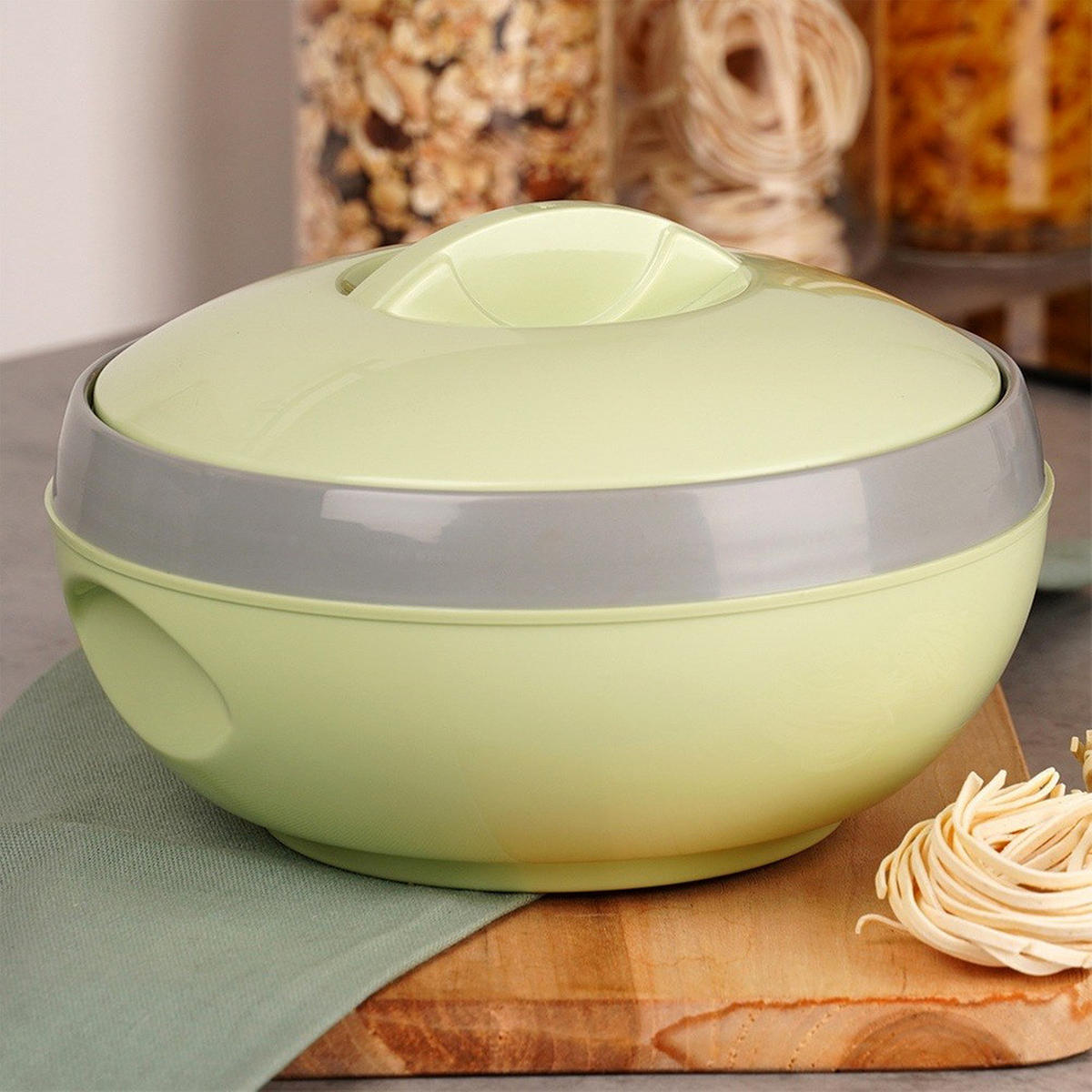 LUNCHTHERMOSKANNE Venus Edelstahl 1,5 l - Grün, Kunststoff (20/12/20cm) - Orion 