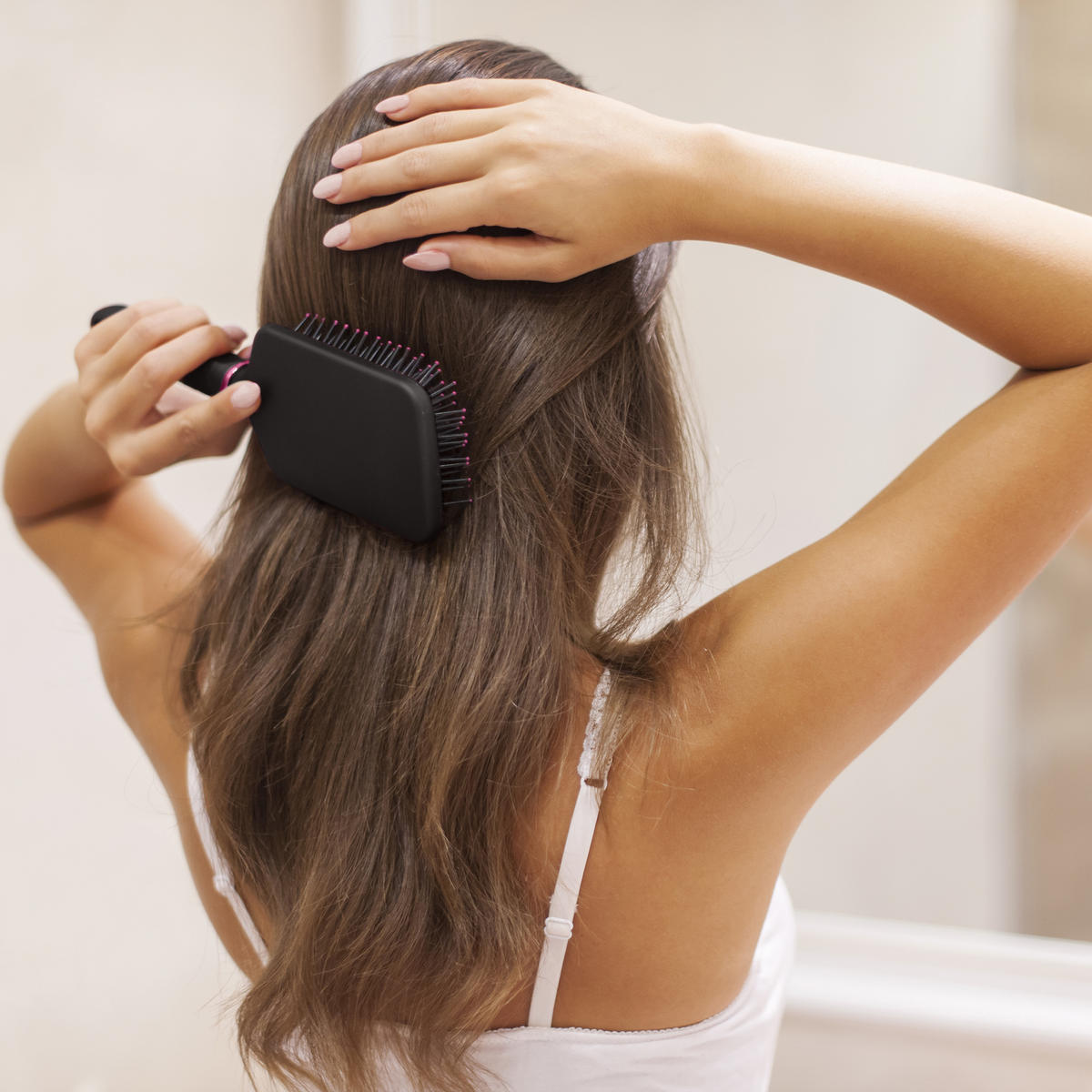 4XHAARBÜRSTE - Schwarz, Kunststoff (9/24.5/4cm) - Relaxdays