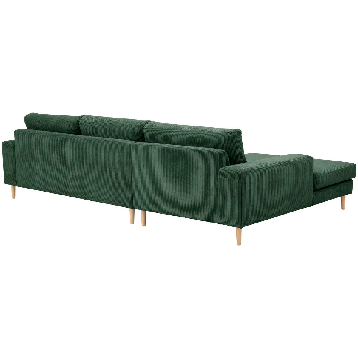 SOFA mit Longchair links Kaylynn Cordstoff dunkelgrün - Dunkelgrün, Kunststoff (175/294cm) - 58aufmkessel