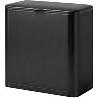 MÜLLEIMER DE-08918 8 L, freistehend oder hängend, mit Deckel Schwarz - Schwarz, Metall (17.4/30/29.7cm) - ComfortXL