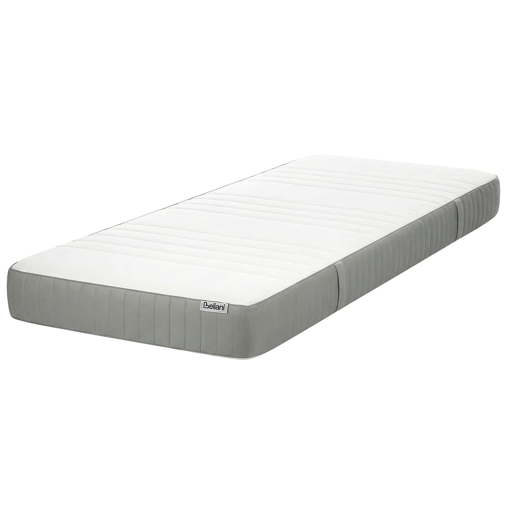 GEL-MEMORY-SCHAUMMATRATZE H3/4 Fest 90/200 cm Happiness - Weiß, Textil (90/200cm) - Beliani