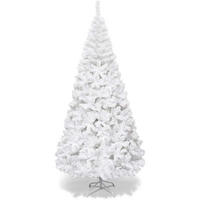 WEIHNACHTSBAUM mit Metallständer 240cm Weiß - Weiß, Metall (240cm) - COSTWAY
