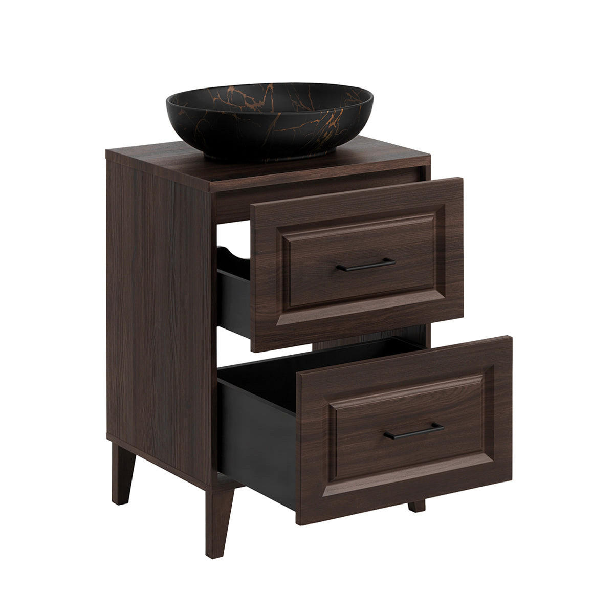 UMÝVADLO 60cm Moka Drevo - hnedá, kompozitné drevo (60/84.5/46cm) - Petits-meubles