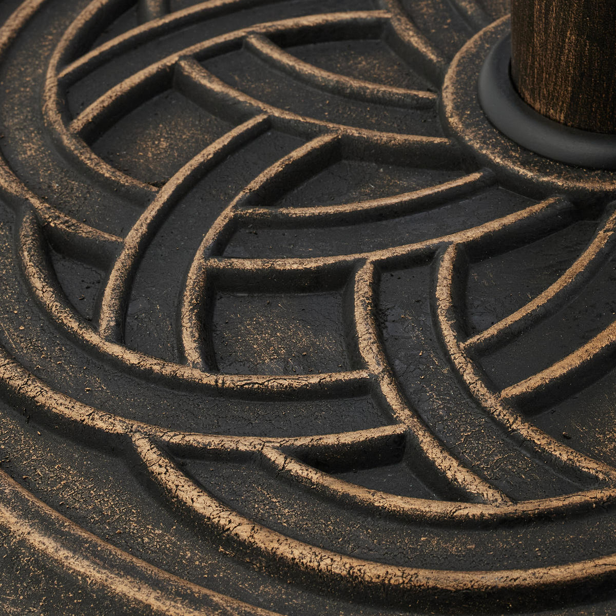 SCHIRMSTÄNDER - Schwarz, Kunststoff/Metall (45/45cm) - Relaxdays